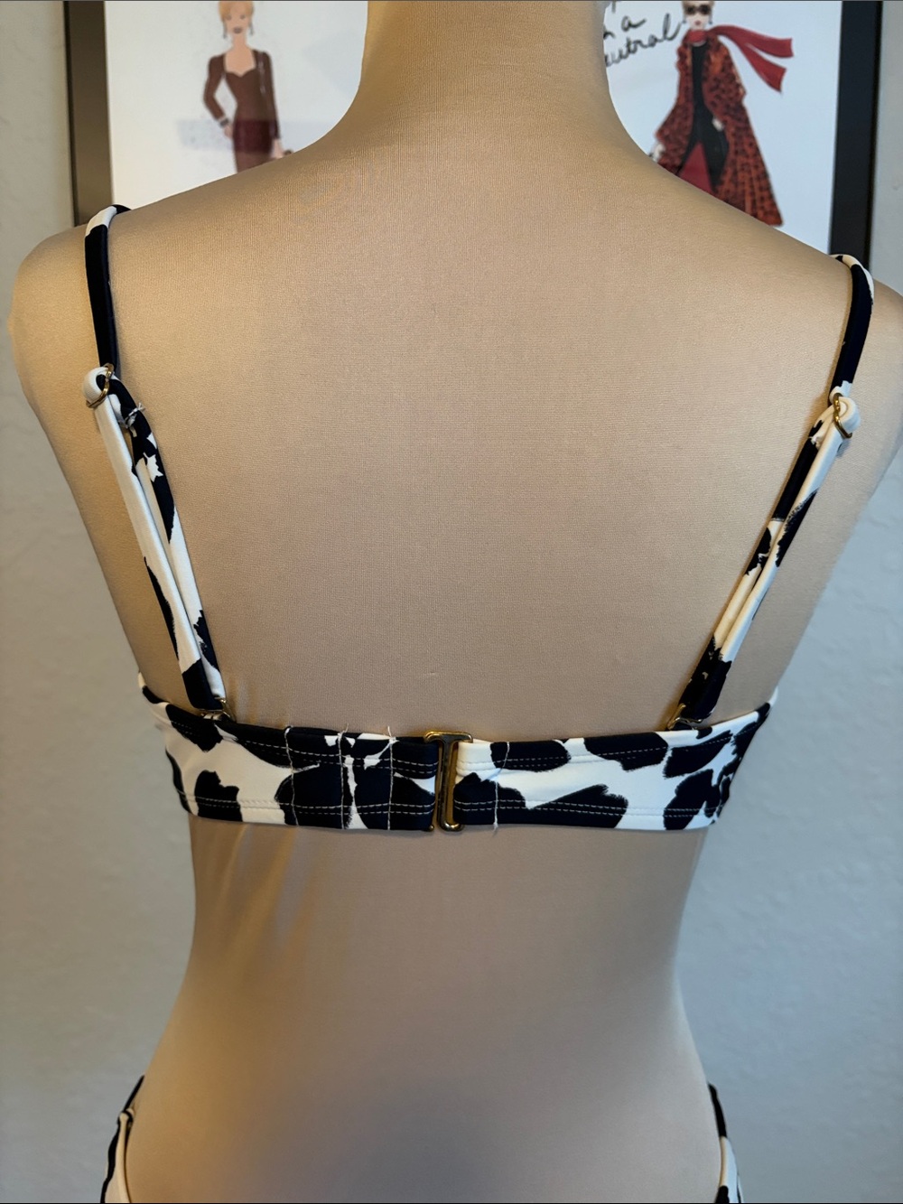 Shade and Shore black and white bikini medium convertible top - Picture 4 of 9